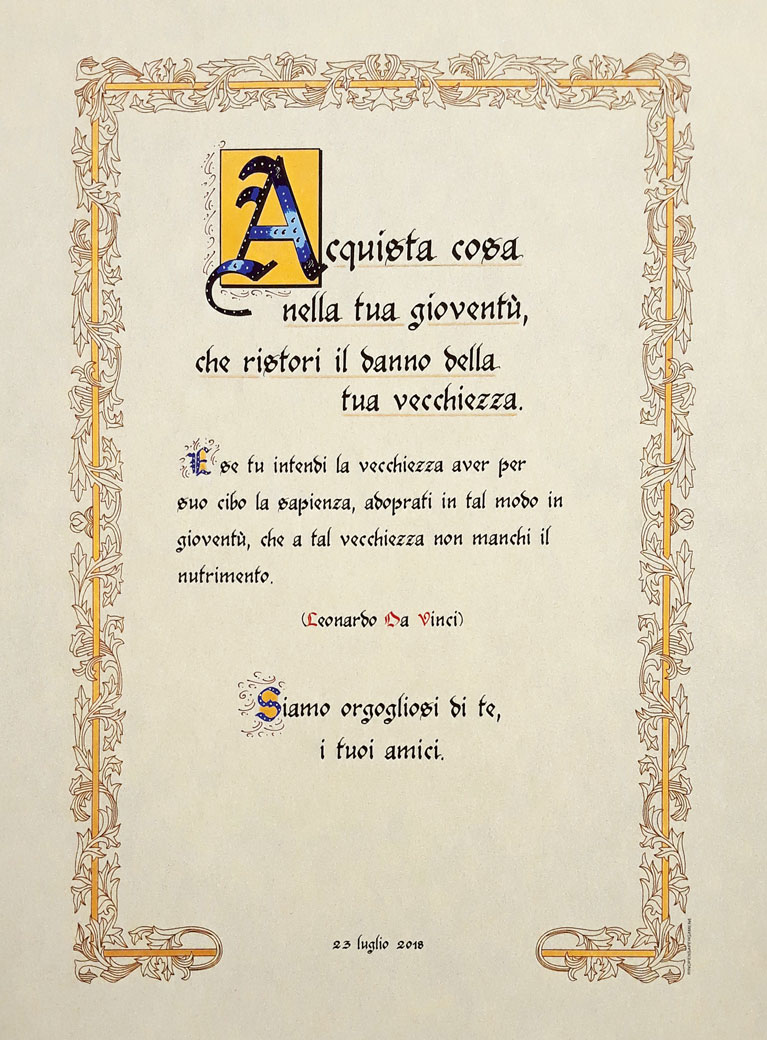 Pergamene per idee regalo, poesie, dediche e ringraziamenti